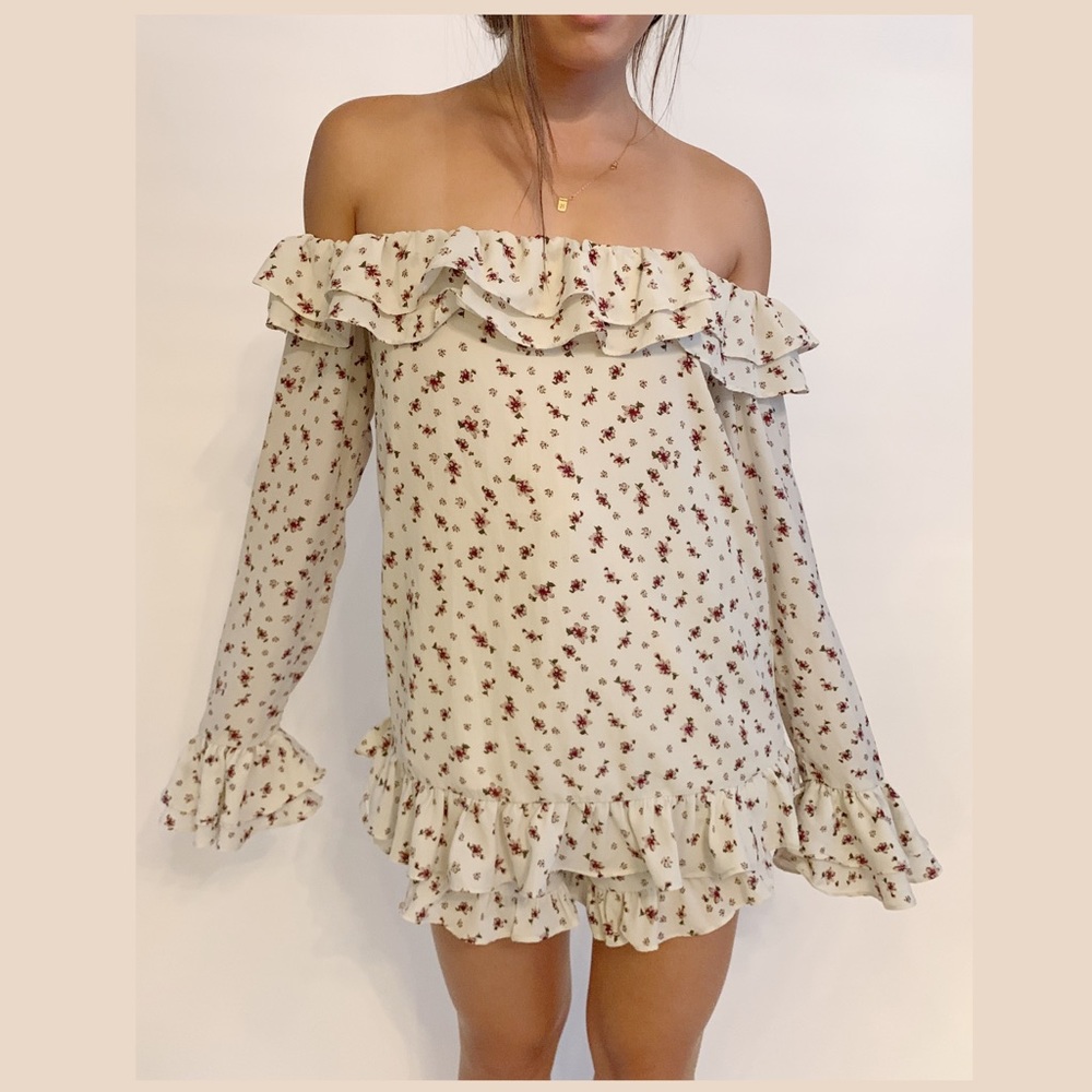Sabo Skirt Off the Shoulder Ruffle Top